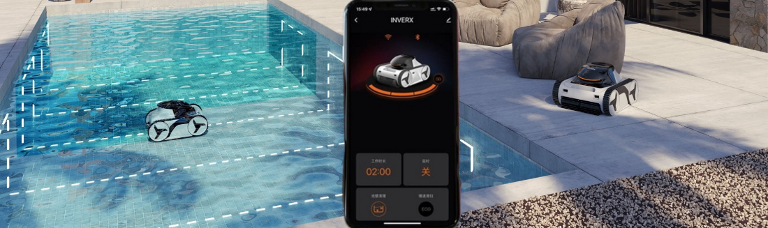 App-Steuerung pogalux InverX Poolroboter X-Warrior App-Steuerung pogalux InverX Poolroboter X-Warrior